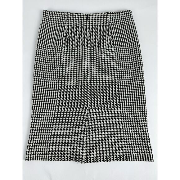 Ann Taylor Size 8 Petite Houndstooth MIdi Pencil Skirt Classic Timeless - Picture 4 of 8